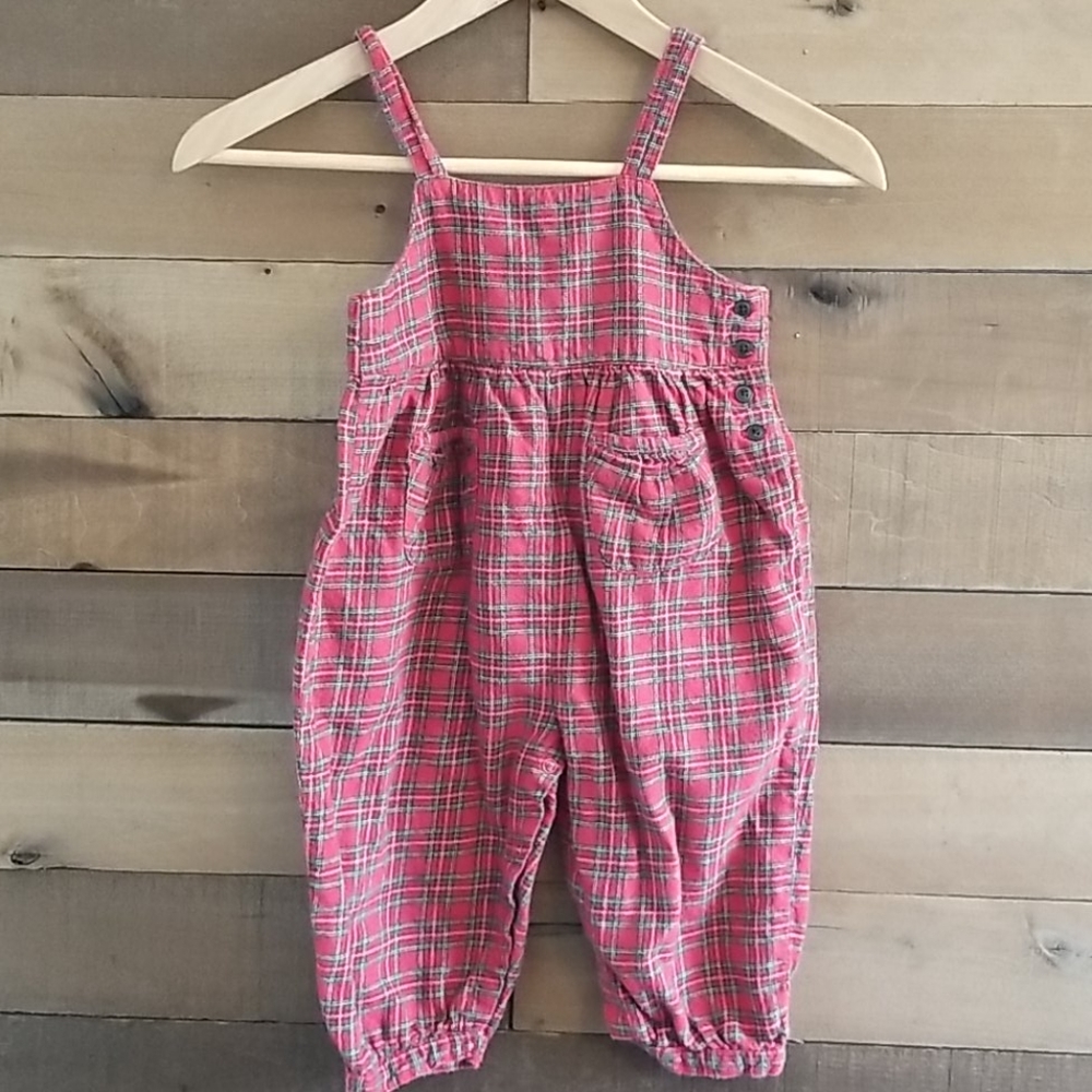 Vintage Baby Gap Plaid Romper / Jump Suit